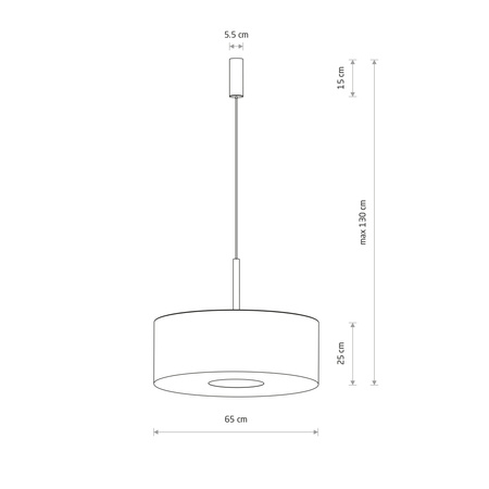 Lampa wisząca AMARELA L czarny melanż 65cm Nowodvorski 11660