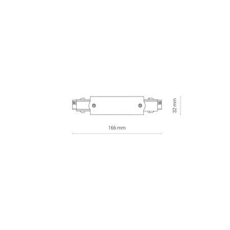 Nowodvorski Złączka czarna CTLS POWER STRAIGHT CONNECTOR 