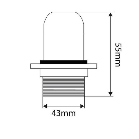 Oprawka E14 Biała z kołnierzem tworzywo ELEKTRO