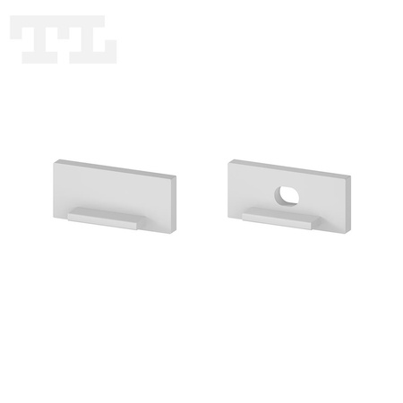 Komplet zaślepek bocznych szarych P11-1, P11-4, GK11-4 (1 szt. z otworem, 1 szt bez otworu) (nr kat 7711101)