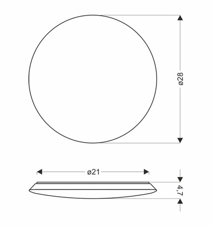 Plafon LED biały 18W 4000K Mega 12-75055