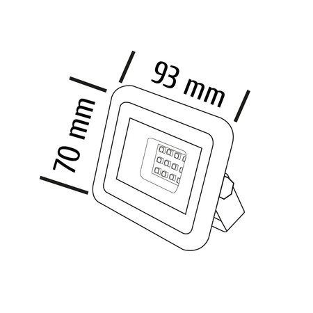 OPRAWA NAŚWIETLACZ LED  RENO   10W 6000K 700lm czarny
