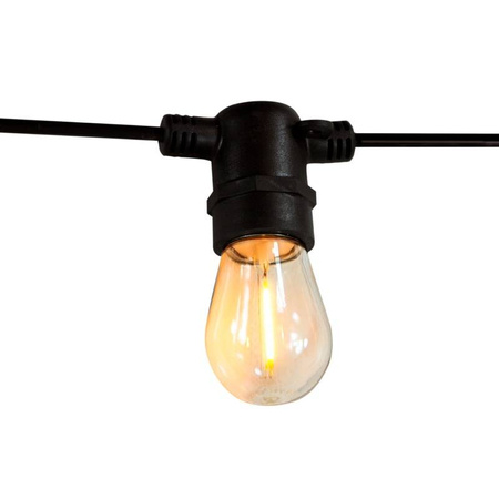 Girlanda zewnętrzna PARTY F2 6,2 m+10xS14 36V E27 6W 2200K filament komplet