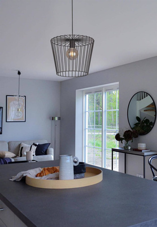 Nowoczesna, metalowa lampa wisząca do jadalni K-4641 z serii SOUL BLACK