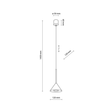 Lampa Wisząca Cono Black Mini 1xGU10 Czarna