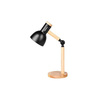 Lampa biurkowa drewniana Woody 1xE27 czarna