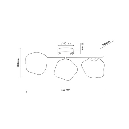 LAVA SABIA LAMPA SUFITOWA 3XG9