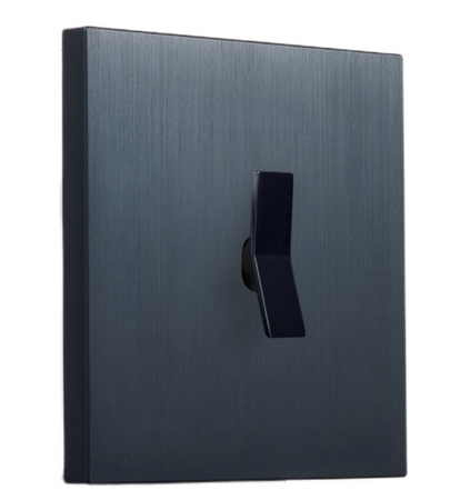 Włącznik podtynkowy pojedynczy / schodowy TOGGLICA DEUCE kwadratowy GRANAT SZCZOTKOWANY