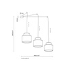 Lampa wisząca Duo White Juta 3xE27