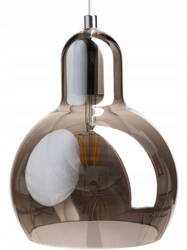 Lampa wisząca szklana szara grafit lustrzana Pera