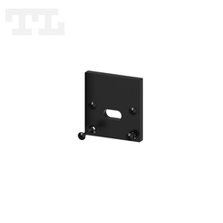 Zaślepka aluminiowa czarna P25-2, P25-3 z otworem (wkręty w komplecie) (nr kat 7725215)