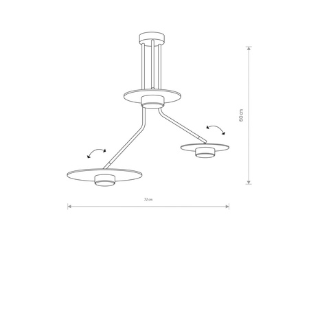 Nowodvorski Lampa sufitowa czarna drewno DISK 
