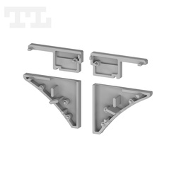 Komplet zaślepek bocznych szarych P10-1 (1 szt. z otworem, 1 szt bez otworu) (nr kat 7710101)