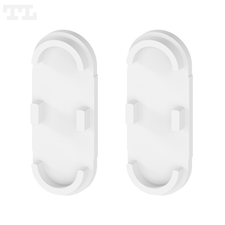 Komplet zaślepek bocznych białych P4-10 do osłonki C22 (2 szt.  bez otworu) (nr kat 7704102202)