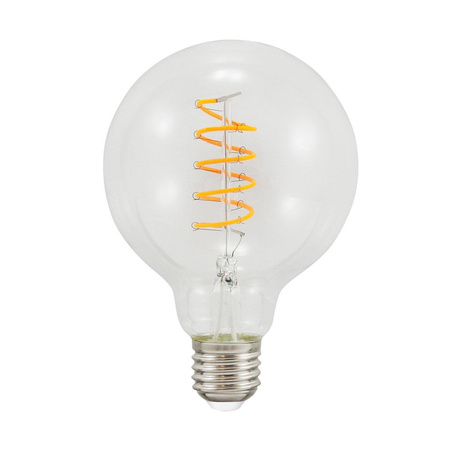 Żarówka dekoracyjna LED E27 G95 4W filament kula Spirala