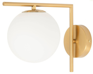 Kinkiet Milano Sun złoty E14 mleczna kula