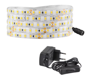 Zestaw taśma LED 24V 3m IP65 4000K zasilacz, włącznik ON/OFF
