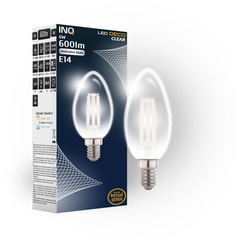Żarówka FILAMENT LED C37 świeca E14  6W 600lm 4000K