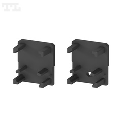 Komplet zaślepek bocznych czarnych P14-2, P14-3, GK14-3 do osłonki C25 (2 szt bez otworu) (nr kat 771422503)