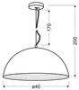 Lampa wisząca chrom metalowa 40cm Dorada 31-26378