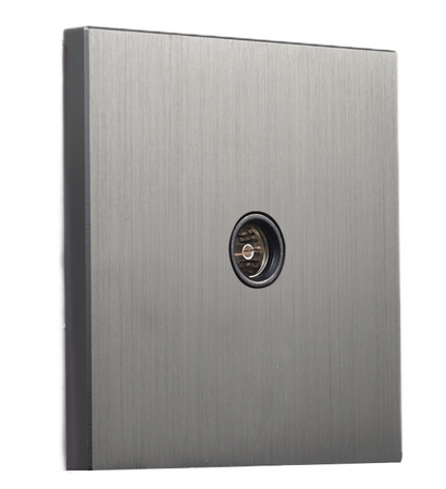 Gniazdo antenowe TV podtynkowe TOGGLICA kwadrat dla 4U, WAVE, DEUCE, NIKIEL SZCZOTKOWANY