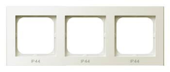 Ramka potrójna do łączników IP-44 Sonata Ospel Ecru