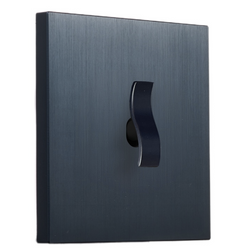 Włącznik podtynkowy krzyżowy TOGGLICA WAVE kwadratowy GRANAT SZCZOTKOWANY