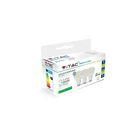 Żarówka LED V-TAC 4,5W GU10 SMD (Opak. 3szt) VT-2095 3000K 400lm