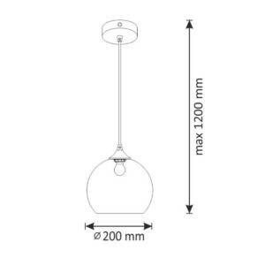 Lampa wisząca DAMAR Smokey E27