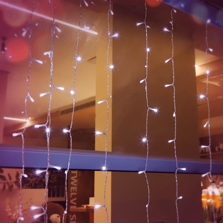 Kurtynka świetlna 200 LED barwa zimna 6500k IP44 2mx2m