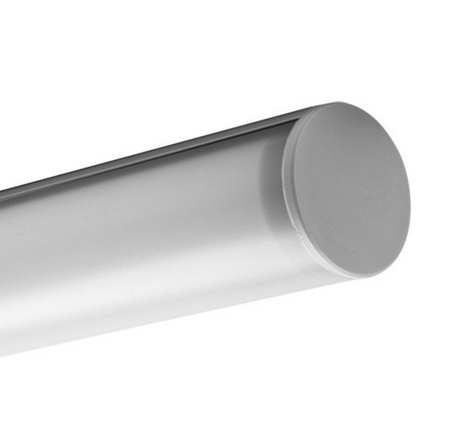 Profil aluminiowy JAZ do budowy opraw wiszących okrągły srebrny anodowany KLUŚ 2m