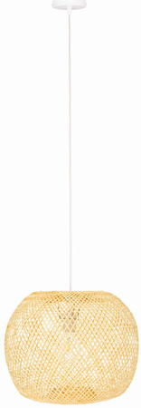 Lampa wisząca biała BOHO bambusowa 40cm BMB03