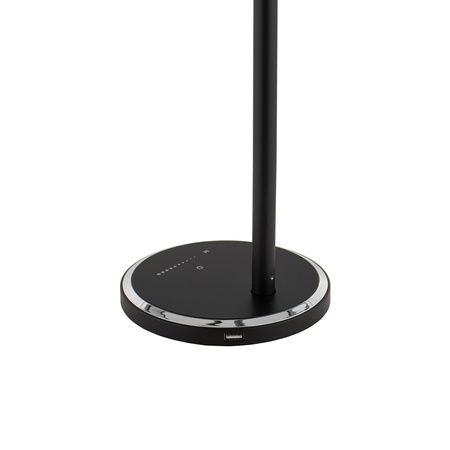 Nowodvorski Lampka biurkowa czarna srebrna SMART LED 