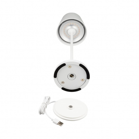 Lampka Biurkowa Nocna V-TAC 1,5W LED Ładowanie Ściemnianie IP54 Biała 
