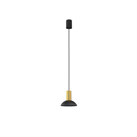 Nowodvorski Lampa wisząca metalowa czarna mosiądz HERMANOS 