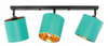 Lampa sufitowa reflektor 3xE27 listwa zielono złota 60cm