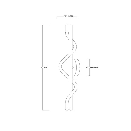 Light prestige Meleca kinkiet czarny LP-2345/1W BK