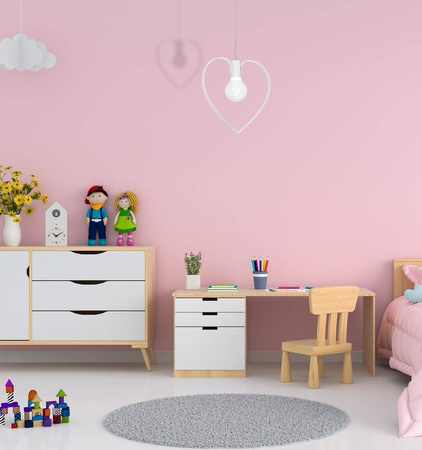 Lampa wisząca AMORE WHITE metalowa 1xE27 biała