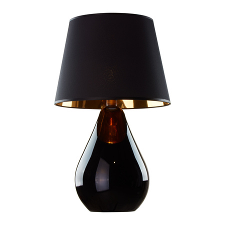 Lampka nocna LACRIMA Black/Gold 1xE27