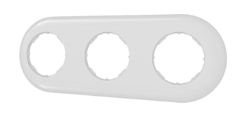 Ramka potrójna  PROSTA do gniazd Retro biała