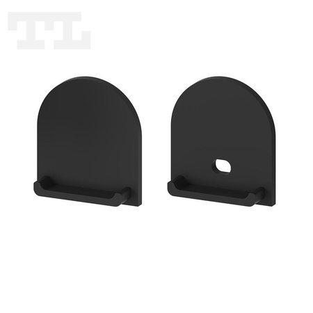 Komplet zaślepek bocznych czarnych P13-2, P14-3, GK14-3 do osłonki C23 (1 szt. z otworem, 1 szt bez otworu) (nr kat 771322303)