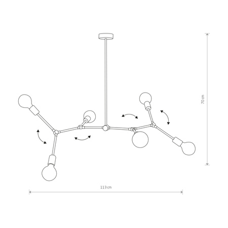 Nowodvorski Lampa sufitowa czarna TWIG