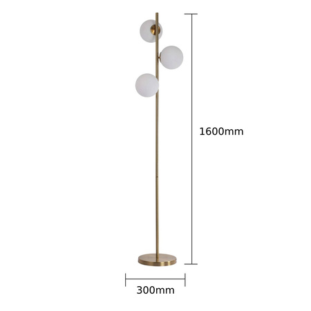 Lampa podłogowa stojąca Dorado 3xE14 złota