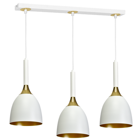 Lampa wisząca CLARK WHITE/GOLD 3xE27