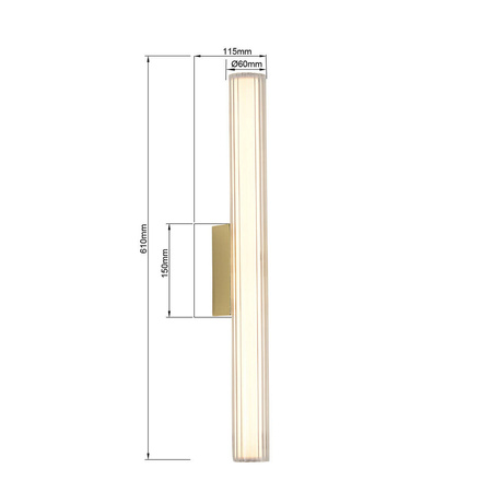 Kinkiet Linea LED CCT IP44 złoty LP-0510/1W-61 GD