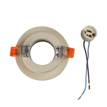 Oczko V-TAC GIPS BETON GU10 Okrągłe Wpuszczane Białe/Chrom VT-862-MRD 5 Lat Gwarancji