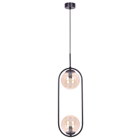 Efektowna lampa wisząca z bursztynowymi kloszami K-5121 z serii VENTA