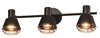 Lampa ścienna/sufitowa czarna klosz miedziany 3xE14 40W Neria 