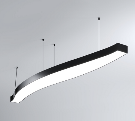Oprawa MI-WAVE-02, zwieszana, 94W, 4000K, bez zasilacza, 24VDC, IP20, czarny anoda
