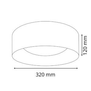 Plafon LED TULUZA biało-złoty 18W 4000K